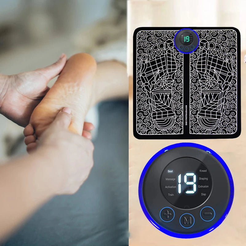Masseur de Pieds Électrique YOSYO – 8 Modes, 19 Intensités, Affichage Numérique, Portable et Rechargeable USB