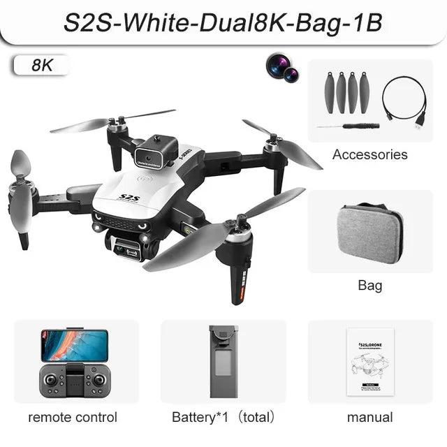 Drone Caméra 8K Vesmatity GPS – Moteur Brushless, Évitement Obstacles, 25 min