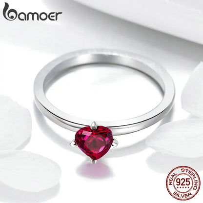 Bague Cœur en Argent 925 avec Zircone – Élégance et Amour