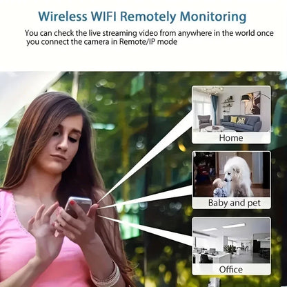 Caméra de Surveillance USB Portable – Wi-Fi et Montage Auto-adhésif