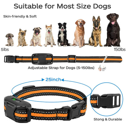 Collier d’entraînement électrique pour chien étanche avec télécommande WXRPET – Vibrations, bip et choc réglables
