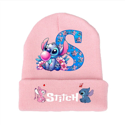 Bonnet Stitch Disney Enfant - Chapeau Tricoté Laine Hiver Kawaii