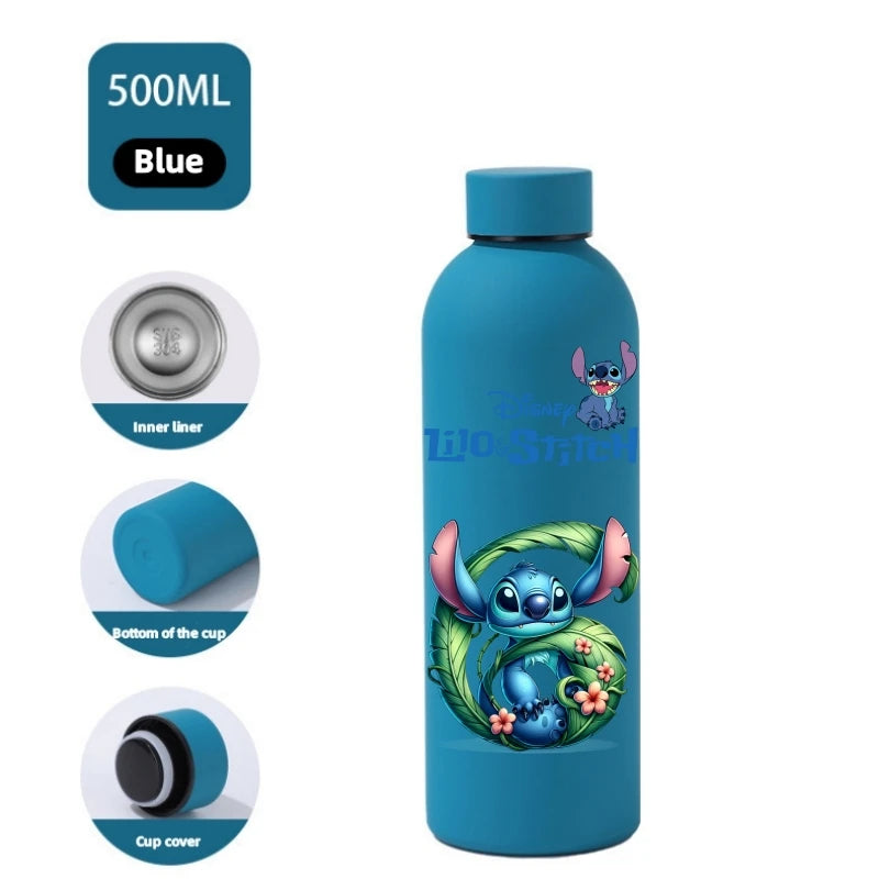 Gourde Stitch Disney 500ml Acier Inoxydable - Bouteille Eau Sport Isotherme