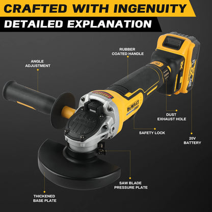 Meuleuse Sans Fil DEWALT Brushless – Batterie Incluse, Outil Professionnel Haute Performance