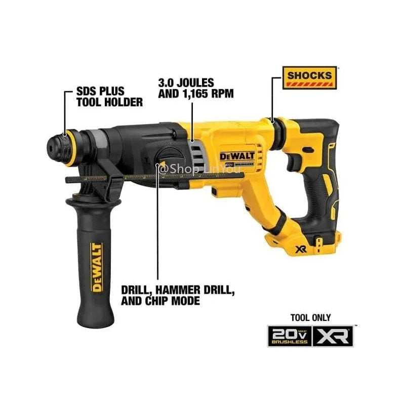 Marteau Rotatif Sans Fil DEWALT DCH263 20V MAX – SDS Plus, 3,0 J Impact, Brushless, Outil Professionnel