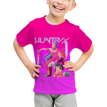 T-Shirt Enfant Chasseur de Démons KPop - Manches Courtes Imprimé Anime