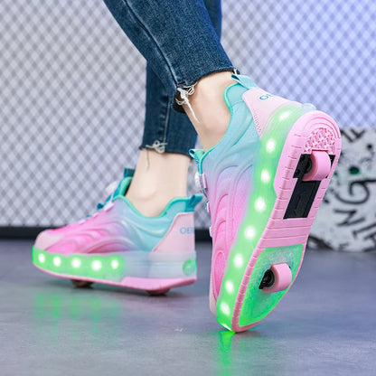 Chaussures LED pour Enfants – Respirantes, Unisexes et Confortables pour 7-14 Ans