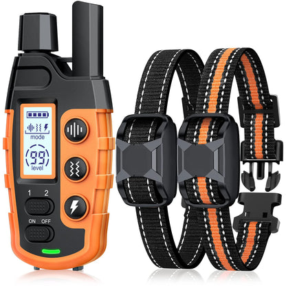 Collier d’entraînement électrique pour chien étanche avec télécommande WXRPET – Vibrations, bip et choc réglables