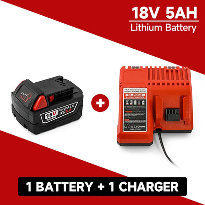 Batterie Lithium 18V 5.0Ah M-WALK – Remplacement pour Outils Milwaukee 18V Li-Ion