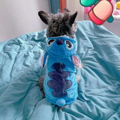 Déguisement Stitch Disney pour Chien Chat - Vêtement Animal Doux Hiver