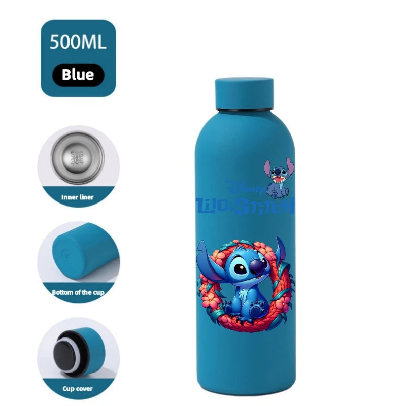 Gourde Stitch Disney 500ml Acier Inoxydable - Bouteille Eau Sport Isotherme