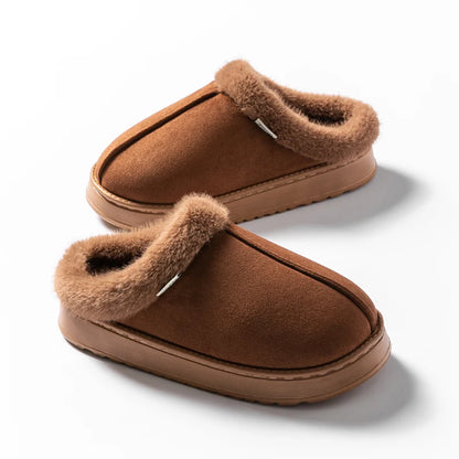 Pantoufles d’Intérieur unisexe – Chaudes, Confortables et Plates en Faux Daim