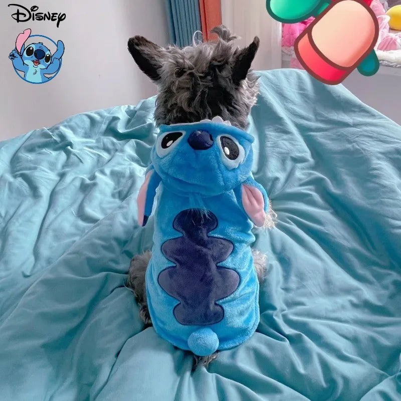 Déguisement Stitch Disney pour Chien Chat - Vêtement Animal Doux Hiver