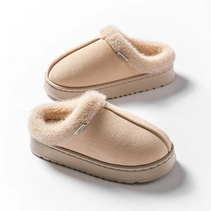 Pantoufles d’Intérieur unisexe – Chaudes, Confortables et Plates en Faux Daim