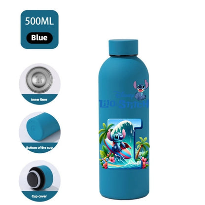 Gourde Stitch Disney 500ml Acier Inoxydable - Bouteille Eau Sport Isotherme