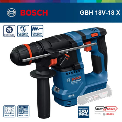 Marteau Perforateur Sans Fil Bosch GBH 18V-18 & GBH 18V-18 X – Compact, Puissant & Brushless