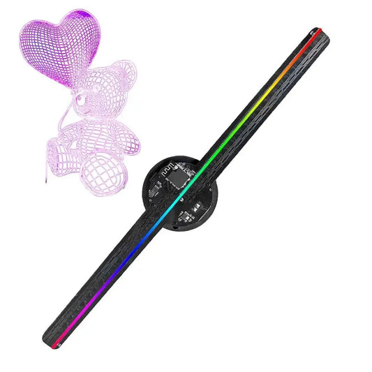 🎥 Projecteur Holographique 3D à Ventilateur LED - 16,5 pouces | 244 LED | Résolution 2000x224