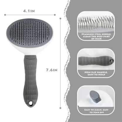 Brosse de toilettage pour animaux – Massage doux et élimination des poils