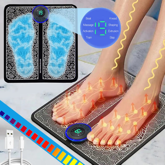 Masseur de Pieds Électrique YOSYO – 8 Modes, 19 Intensités, Affichage Numérique, Portable et Rechargeable USB