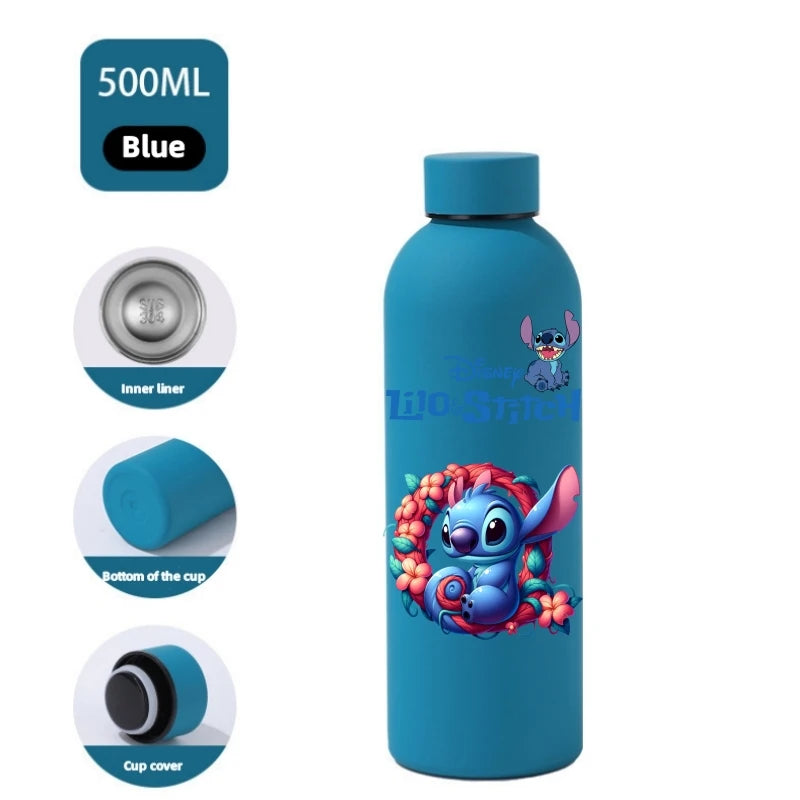 Gourde Stitch Disney 500ml Acier Inoxydable - Bouteille Eau Sport Isotherme