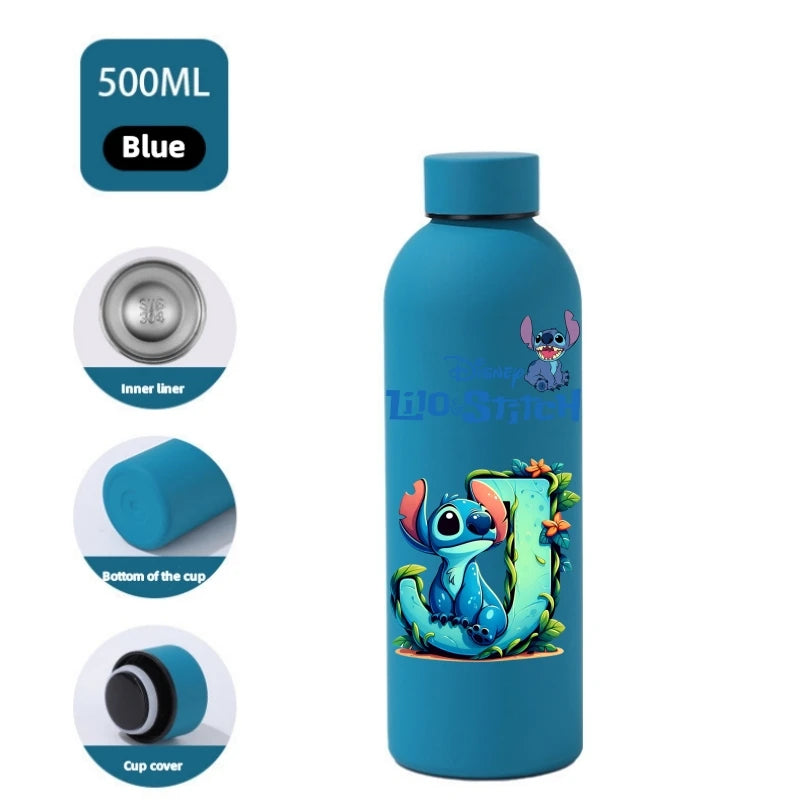 Gourde Stitch Disney 500ml Acier Inoxydable - Bouteille Eau Sport Isotherme