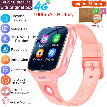 Montre Connectée GPS 4G Enfant - Appel Vidéo SOS Localisation