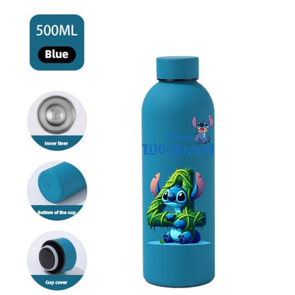 Gourde Stitch Disney 500ml Acier Inoxydable - Bouteille Eau Sport Isotherme