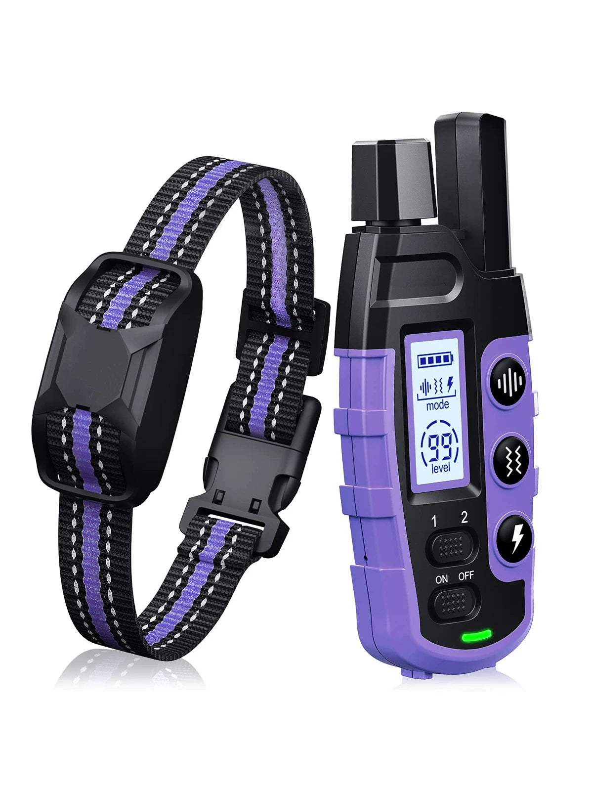 Collier d’entraînement électrique pour chien étanche avec télécommande WXRPET – Vibrations, bip et choc réglables