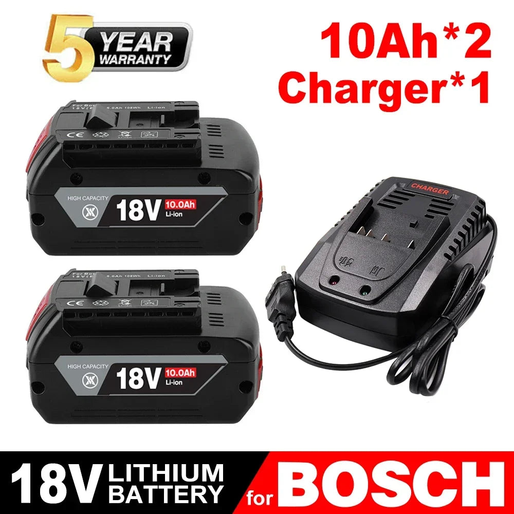 Bosch 18V professionnel GBA GBH GSR GSB BAT618 BAT609 BAT620 outil de batterie d'origine 18V 10.0Ah pour remplacer la batterie.