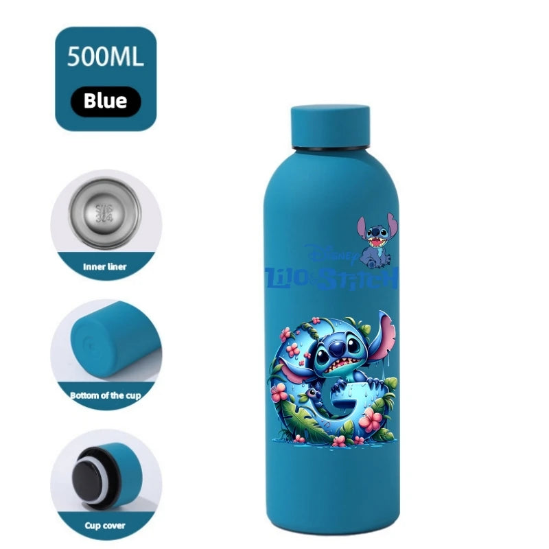 Gourde Stitch Disney 500ml Acier Inoxydable - Bouteille Eau Sport Isotherme