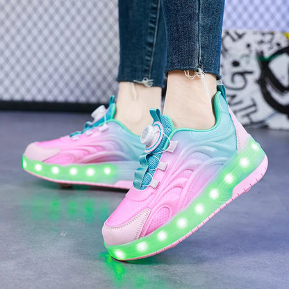 Chaussures LED pour Enfants – Respirantes, Unisexes et Confortables pour 7-14 Ans