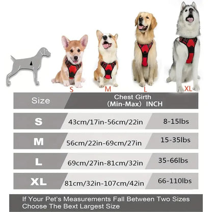Harnais Gilet pour Chien Confortable, Solide et Ajustable pour Toutes les Tailles