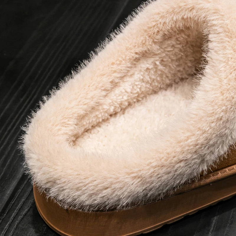 Pantoufles d’Intérieur unisexe – Chaudes, Confortables et Plates en Faux Daim