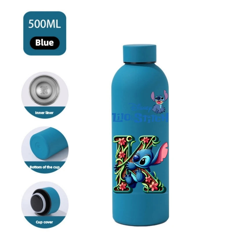 Gourde Stitch Disney 500ml Acier Inoxydable - Bouteille Eau Sport Isotherme