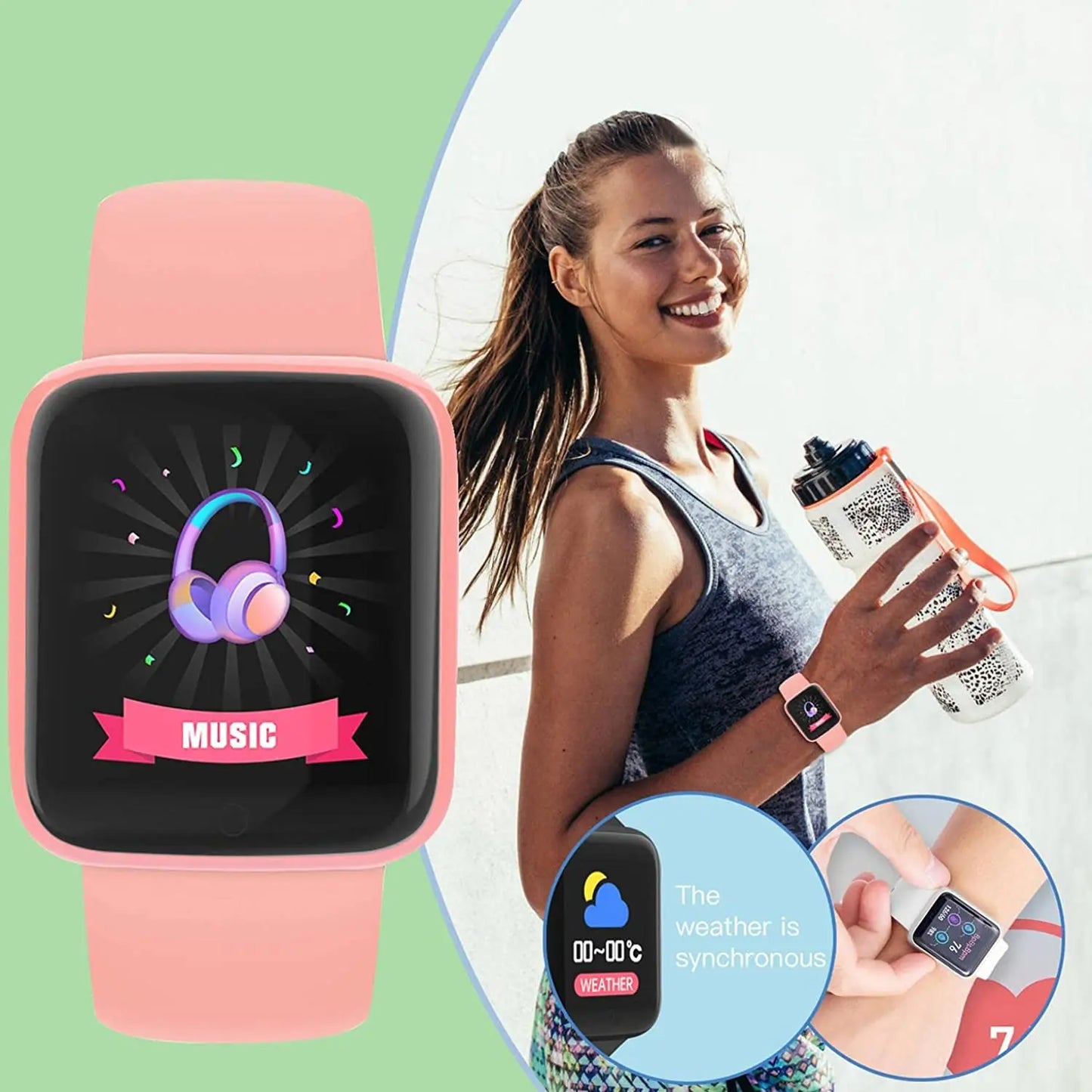 Montre Connectée OPUYYM – Écran Tactile 1.44" | Suivi Santé & Notifications