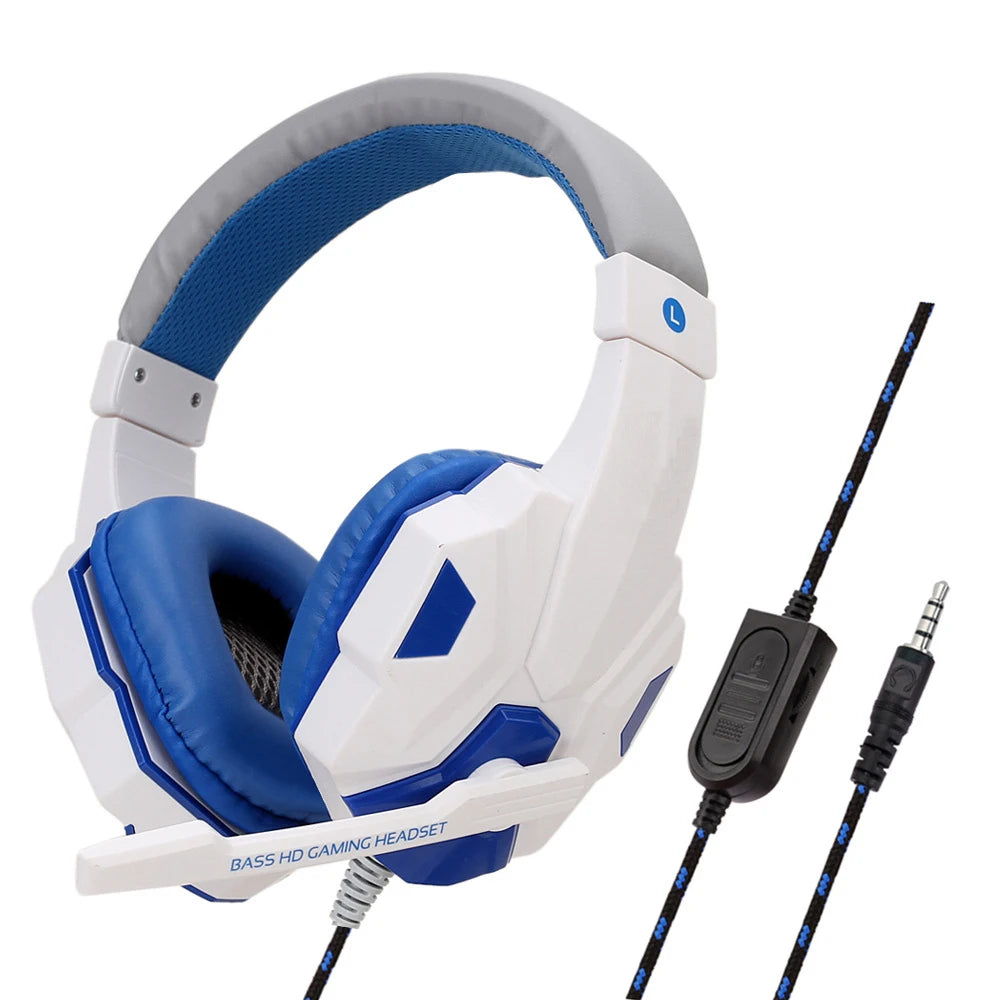Casque Gaming Filaire 3.5mm avec Micro Ajustable - Basse Stéréo PC PS4 PS5 Xbox