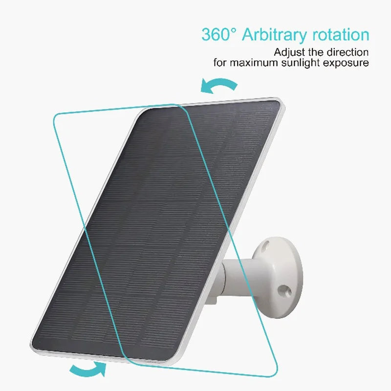 Panneau Solaire XMSJ 10W 5V – Type-C, Idéal pour Caméras et Éclairage Domestique