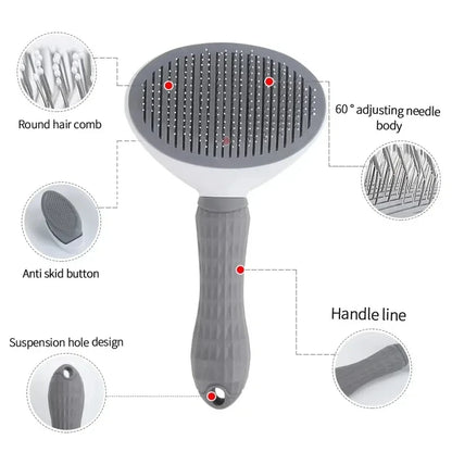 Brosse de toilettage pour animaux – Massage doux et élimination des poils